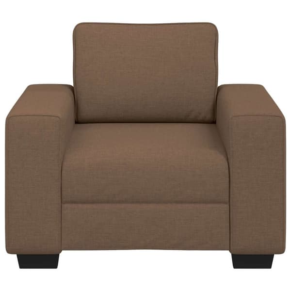 Soffstol brun 100x77x82 cm tyg