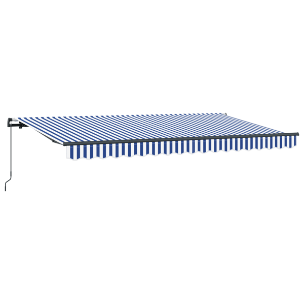 Utfällbar markis Blå 350 x 200 cm tyg