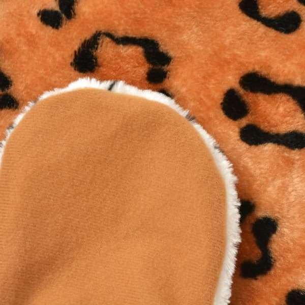 Leopardmatta plysch 139 cm brun
