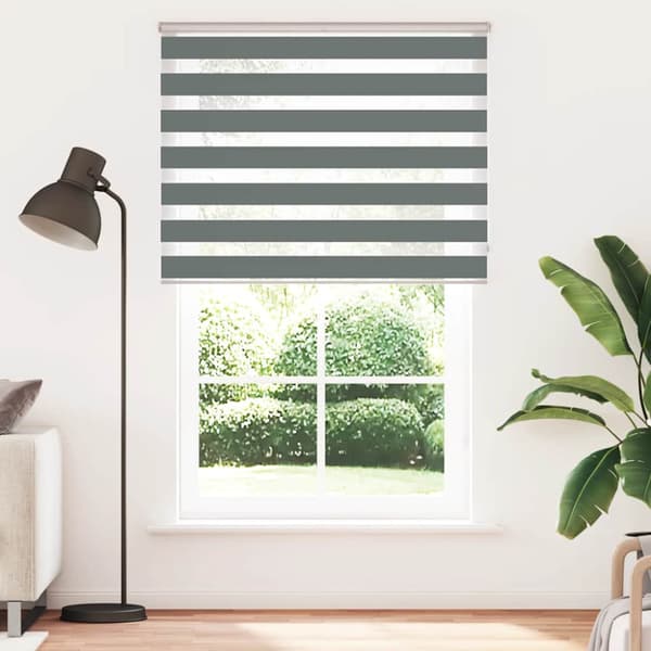 Rullgardin zebra mörkgrå 145x230 cm tyg bredd 140,9cm polyester