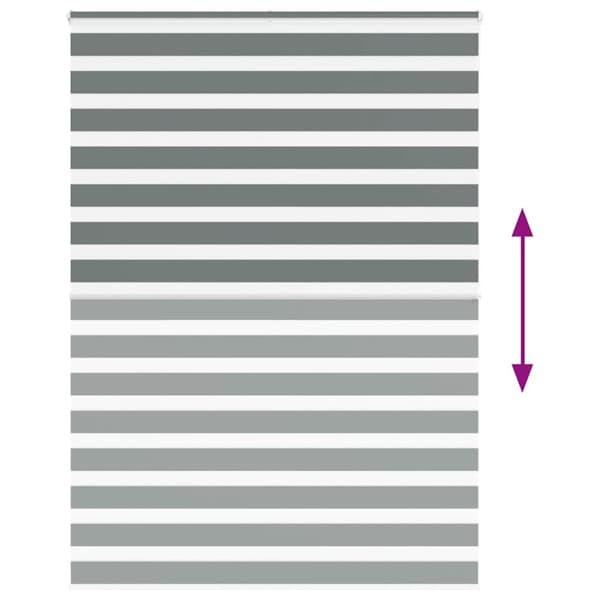 Rullgardin zebra mörkgrå 160x200 cm tyg bredd 155,9cm polyester