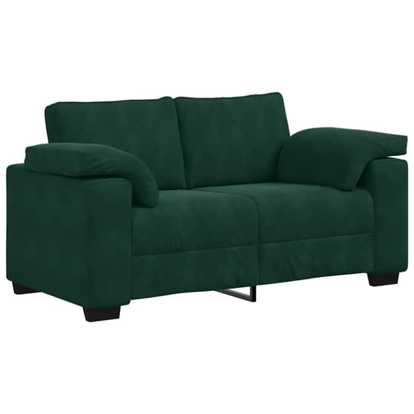 Tvåsitssoffa mörkgrön 160x77x82 cm sammet