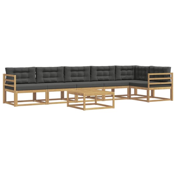 Utomhussoffset 7 pcs Vit och antracit 79 x 79 x 37 cm Polyester