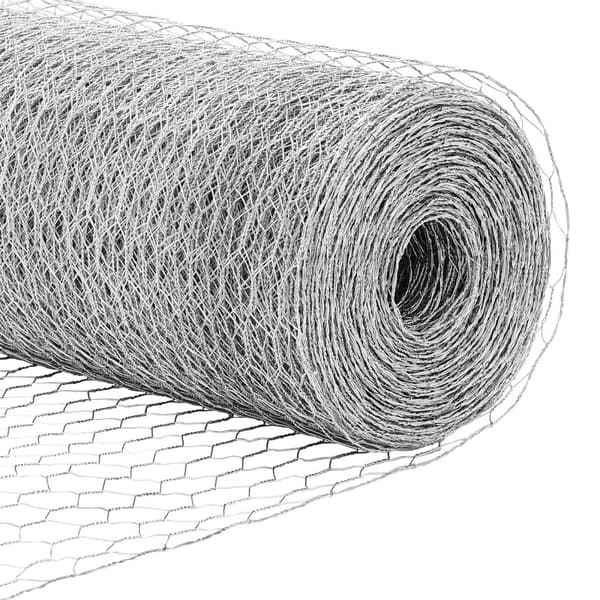Stängsel med stolpe Silver 1 x 10 m Stål