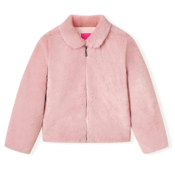 Kappa för barn konstpäls rosa 92