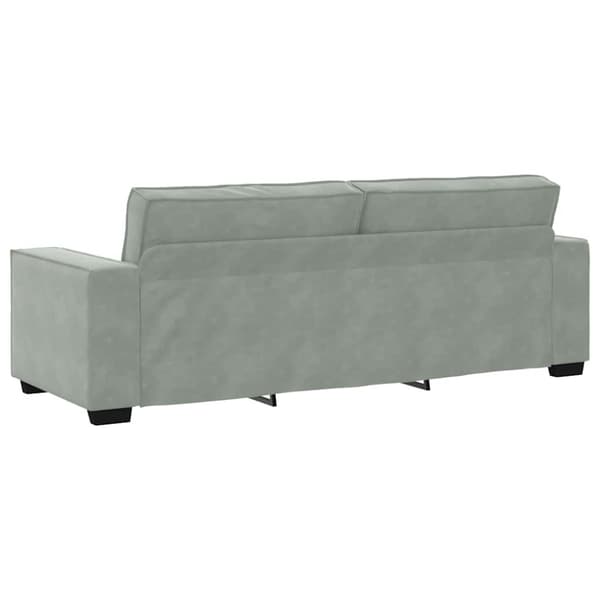 3-sitssoffa ljusgrå 220x78x84 cm sammet
