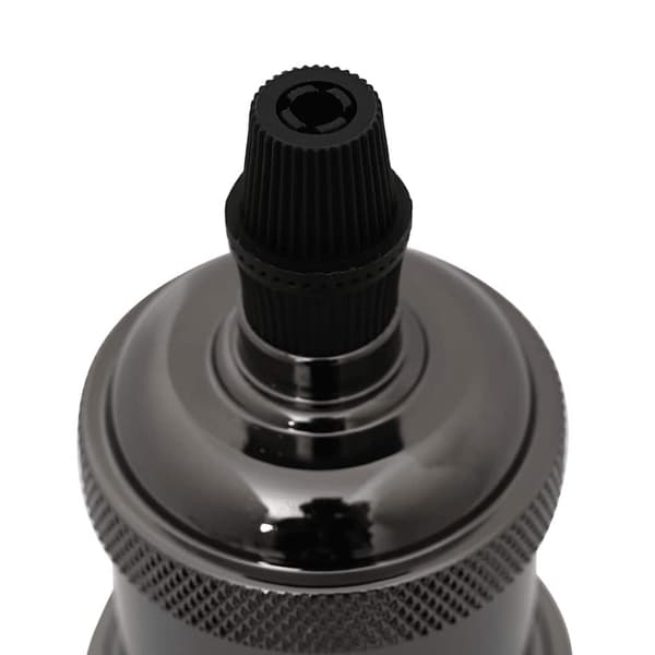 Lamphållare 2 st blank svart E27