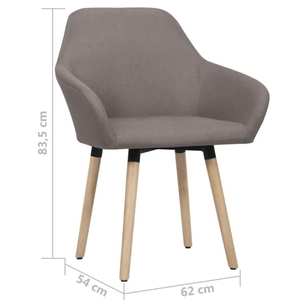 Matstolar 2 st taupe tyg