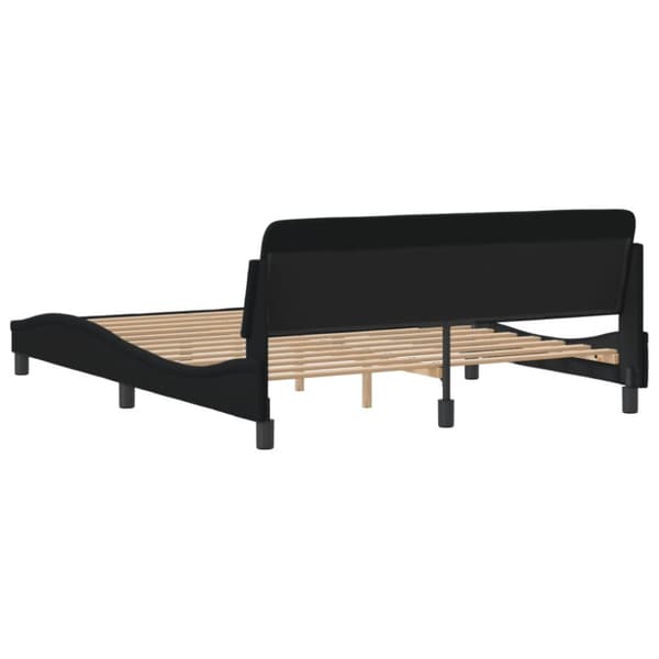 Bed Frame "Dover" Black 160x200 cm Fabric