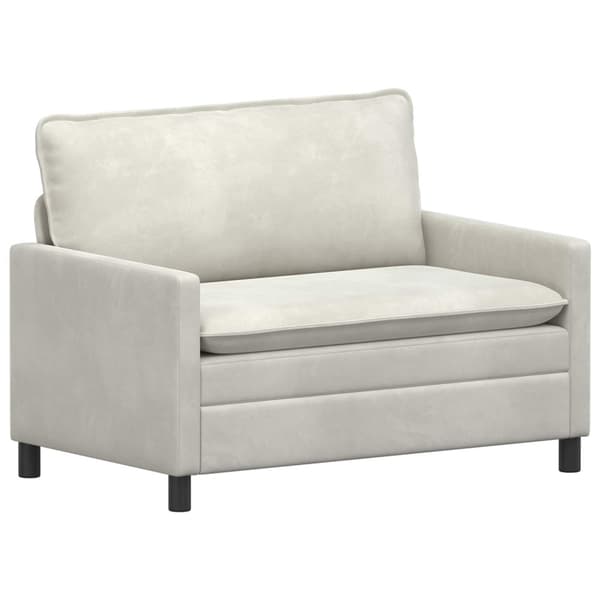 Soffa Gräddvit 126 x 81 x 87,5 cm Sammet