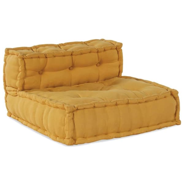 Modulär soffa gul 70x70x54 tyg