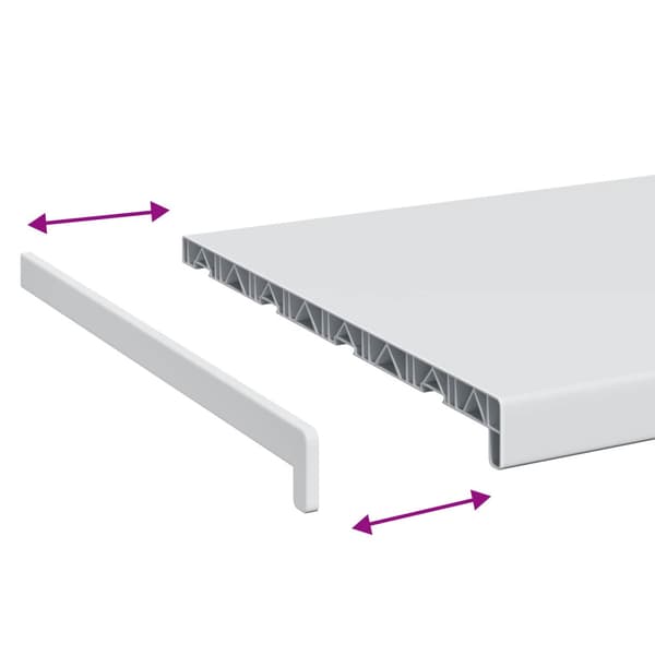 Fönsterbräda Vit 60 x 40 x 4,5 cm PVC