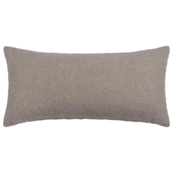 Kuddöverdrag 12 st HEERLEN Ljusgrå 40 x 80 cm Bouclé