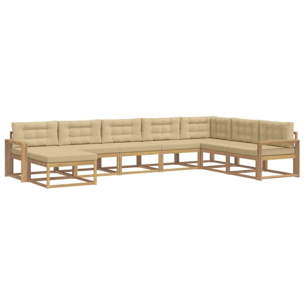 Utomhussoffset 8 pcs Vit och Beige