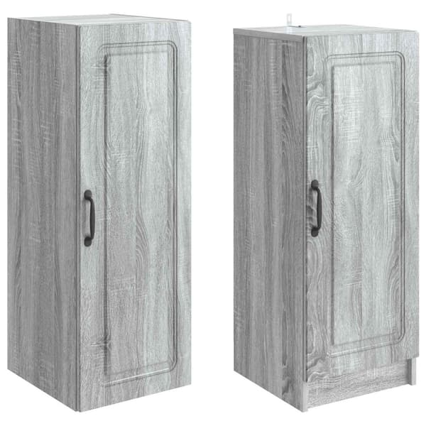 Skåpset 2 pcs Grå Sonoma Konstruerat trä