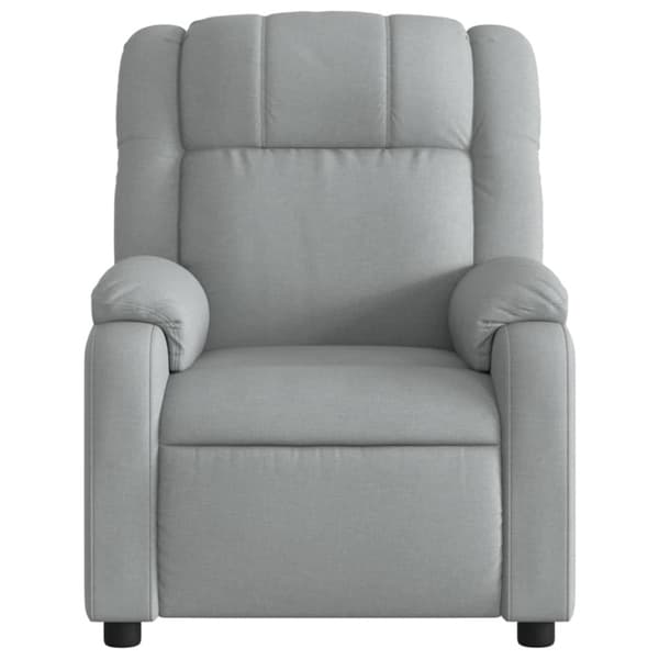 Reclinerfåtölj ljusgrå tyg