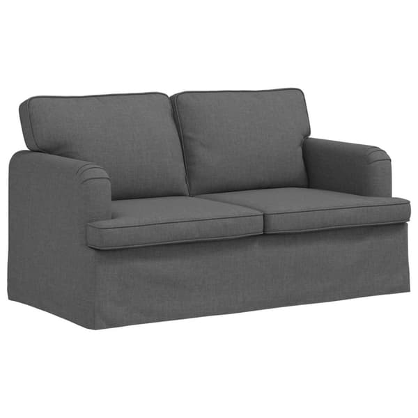 Soffset 2 pcs Mörkgrå 144 x 80 x 85 cm tyg