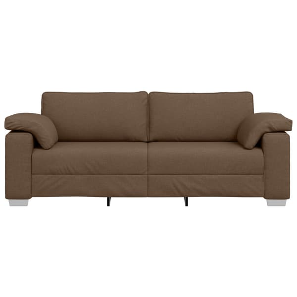 3-Sits soffa Brun 220 cm tyg