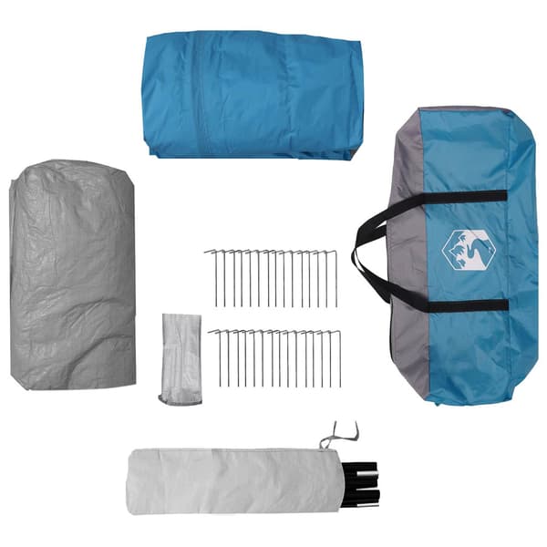 3 person 3-manna Blå 185T Polyester med PU-beläggning