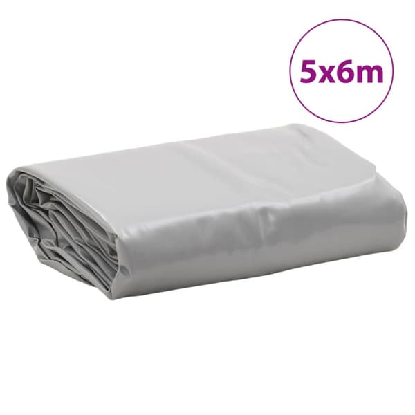 Presenning grå 5x6 m 650 g/m²