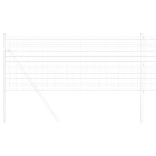 Svetsat trådstängsel Silver 0.4 x 10 m