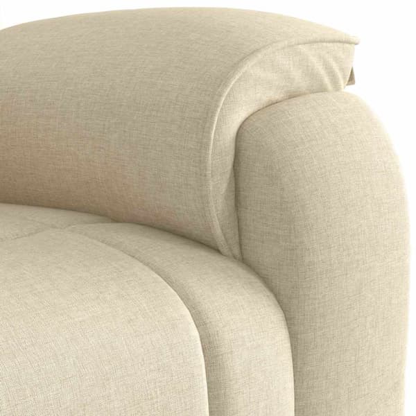 Reclinerfåtölj gräddvit tyg