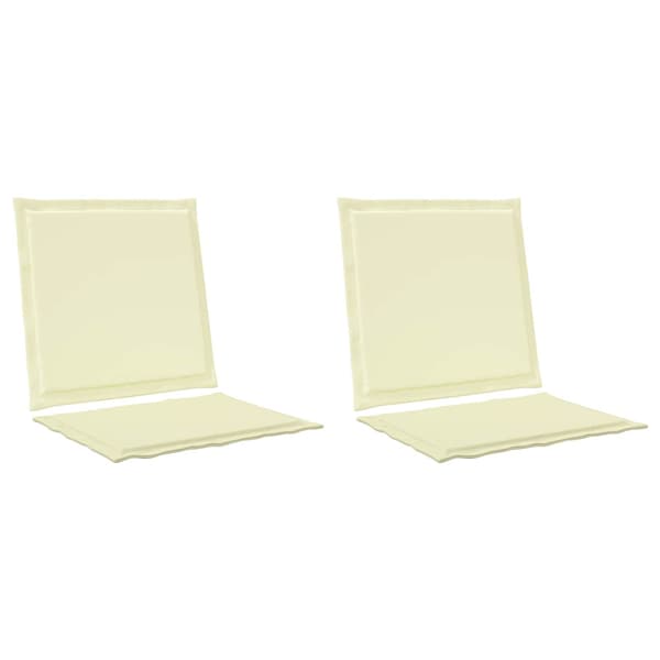 Sitt- och Ryggkuddar 2 pcs Gräddvit 47 x 45 x 2 cm Polyester