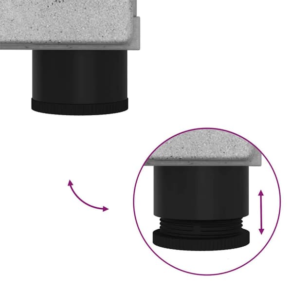 Badrumsmöbelset 2 pcs Betonggrå Konstruerat trä & Metall