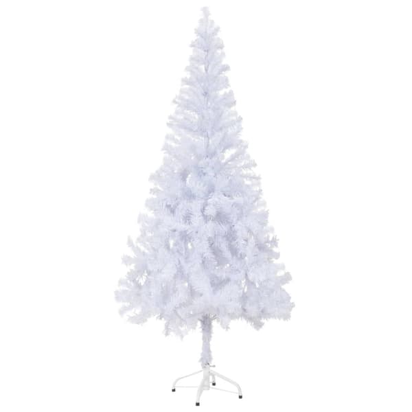 Belyst plastgran med kulor 180 cm 620 grenar