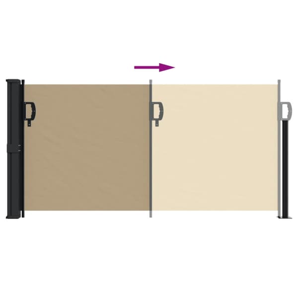 Indragbar sidomarkis beige 100x300 cm