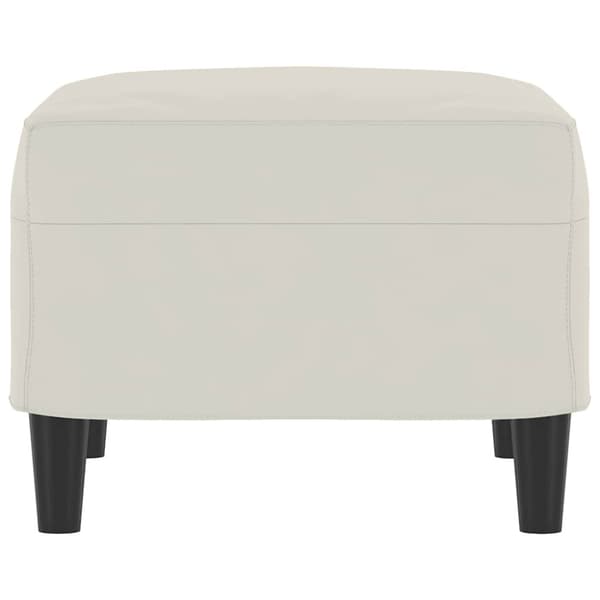 Fotpall gräddvit 60x50x41 cm sammet