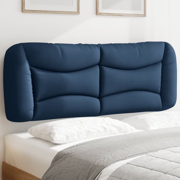 Headboard Cushion "Hvar" Blue 140 cm Fabric