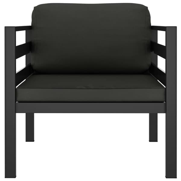 Fåtöljer 2 st med dynor aluminium antracit