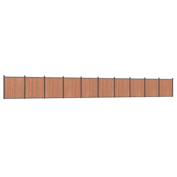 Staketpanel brun 1737x186 cm WPC