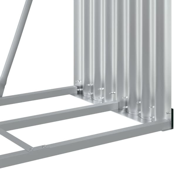 Vedställ silver 80x45x120 cm galvaniserat stål