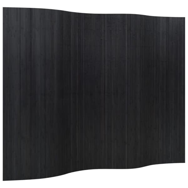Rumsavdelare svart bredd 250 cm höjd 165 cm bambu