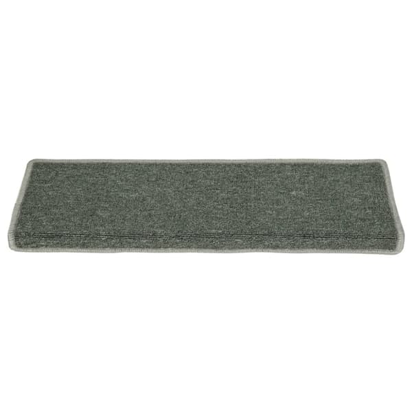 Trappmattor 15 st 65x21x4 cm mörkgröna rektangulära kanter