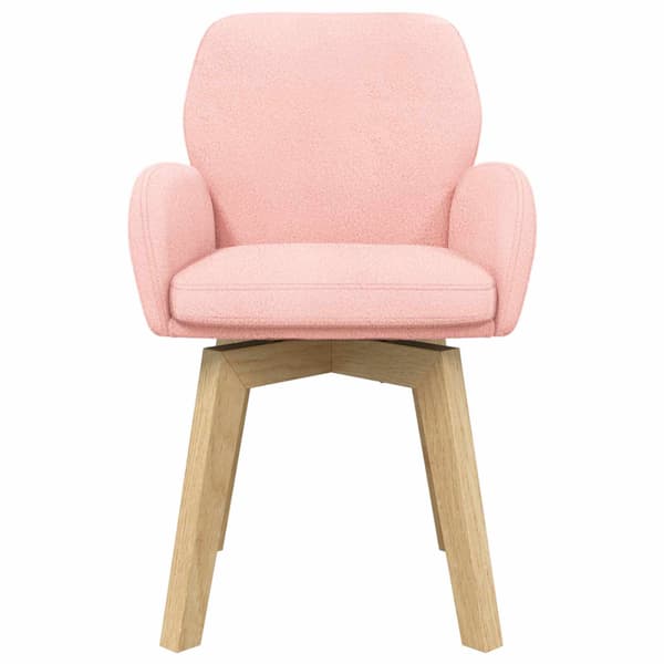 Svängande Matstolar 2 pcs Bouclé Rosa 54 x 58 x 87 cm