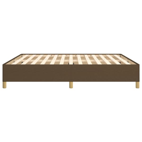 Boxspring-sängram mörkbrun 180x200 cm tyg