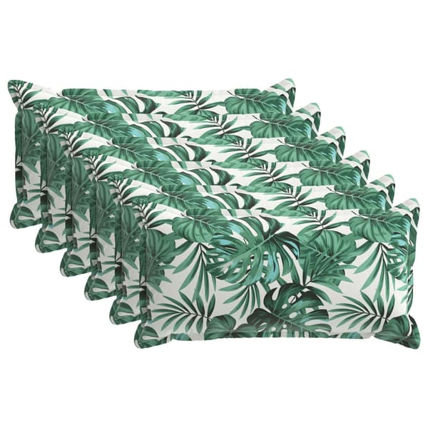 Kuddöverdrag 6 st HOUTEN Bladmönster 40 x 80 cm Polyester