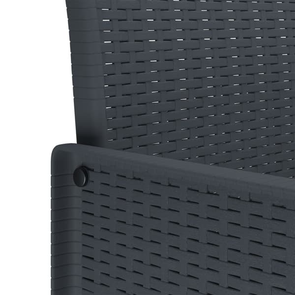 Trädgårdsmöbelset 7 pcs Antracit Polypropylen