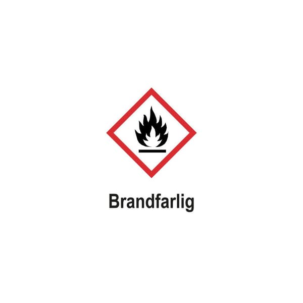 Skylt Brandfarlig A5 Plast