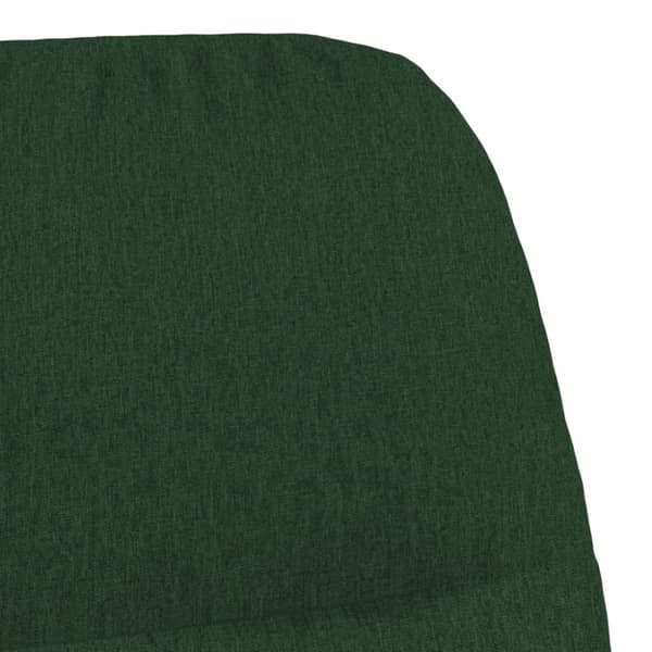 Vilstol med fotpall mörkgrön tyg