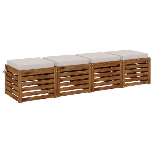 4-delade Sittdynor SOEST 4 st 100% Polyester Vit 40 x 40 x 7 cm