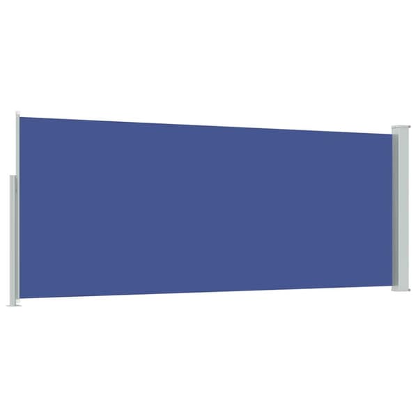 Infällbar sidomarkis 120 x 300 cm blå