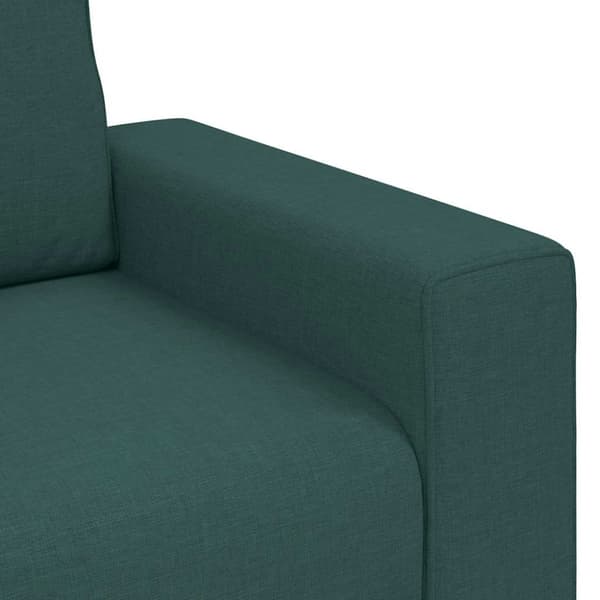 3-sitssoffa mörkgrön 220x77x82 cm tyg