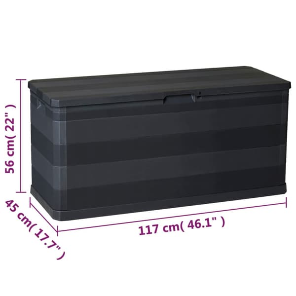 Dynbox 117x45x56 cm svart