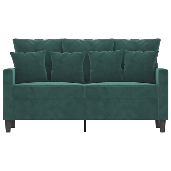 Soffa 2-sits mörkgrön 120 cm sammet
