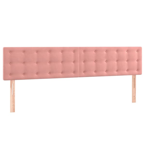 Ramsäng med madrass rosa 120x190 cm sammet