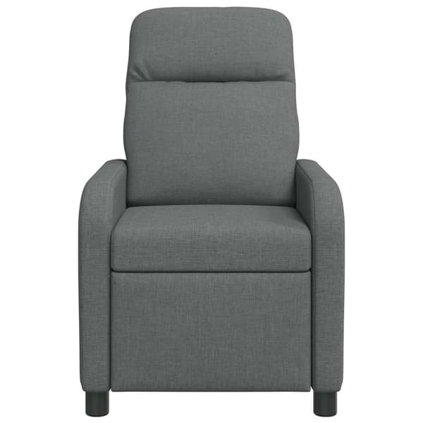 Massagefåtölj Mörkgrå Tyg